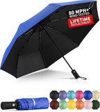 Windproof Travel Umbrella - Automatic Umbrellas for Rain, Compact Folding Umbrella with UV Protection, Lightweight Portable Design for Backpack/Walking/Car, Sun & Storm Ready