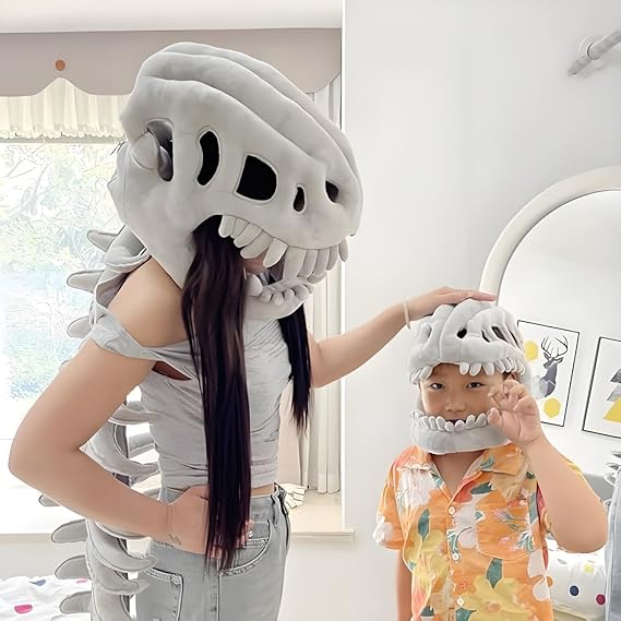 Dinosaur Costume-3D Skeleton Design,Realistic Halloween Dinosaur Skeleton Costume,Themed Skull Cosplay Props