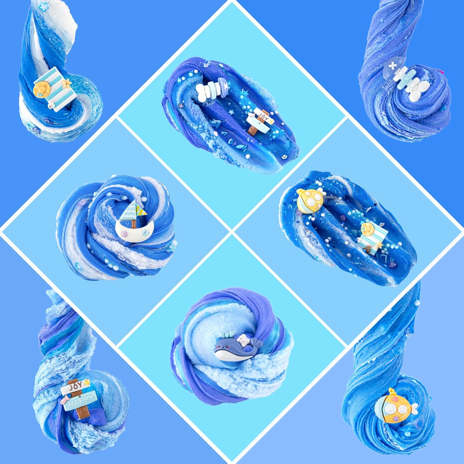 Cloud Slime kit for Girls Ages 8-12, Toys for Girls and Boys, for Kids Slime Set Party kit Goodie Bag Stuffers, 4 5 6 7 8 9 10 Year Old Girl Birthday Gift Cute Stuff