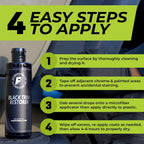 ExoForma Black Trim Restorer - Lasts 6+ Months, Dye Infused Waterproof Plastic Restorer for Cars - Perfect for Faded Bumpers, Trim & Vinyl on Jeeps, Truck Beds, Avalanches & ATVs