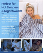 Ailemei Direct 【Upgraded Fabric Cooling Throw Blanket for Hot Sleepers, Lightweight Breathable Summer Bed Blankets, Q-Max >0.5 Jade Fiber,Keep Body Cool Hot Flashes Night Sweats,50"x70"