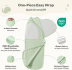 Momcozy Airflow Baby Swaddle, 100% Cotton Lightweight & Ultra Breathable, Ideal for Hot Sleeper Baby, Reduce Startle Reflex, Newborn Boys Girls Registry Essentials, 2-Pack