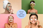 ClayCo! 10 Piece Clay Mask Variety Kit for Men & Women Facial and Skin Care, Clay Face Mask Set (Rose, Dead Sea, Green Tea, Aloe Vera, 24K Gold)