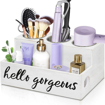 Hair Tool Organizer, Hair Dryer Holder with Drawer, Bathroom Countertop Organizer for Bathroom Accessories, Blow Dryer Organizer for Hair Styling Tools, Vanity Organizer for Bathroom, Vanity, Kitchen