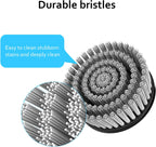 TUYU Replaceable Brush Heads Electric Spin Scrubber,4 Pack Brush Heads & 4 pcs Extra Brushes Kit, Cordless Spin Scrubber Power Cleaning Brush for Bathroom Floor