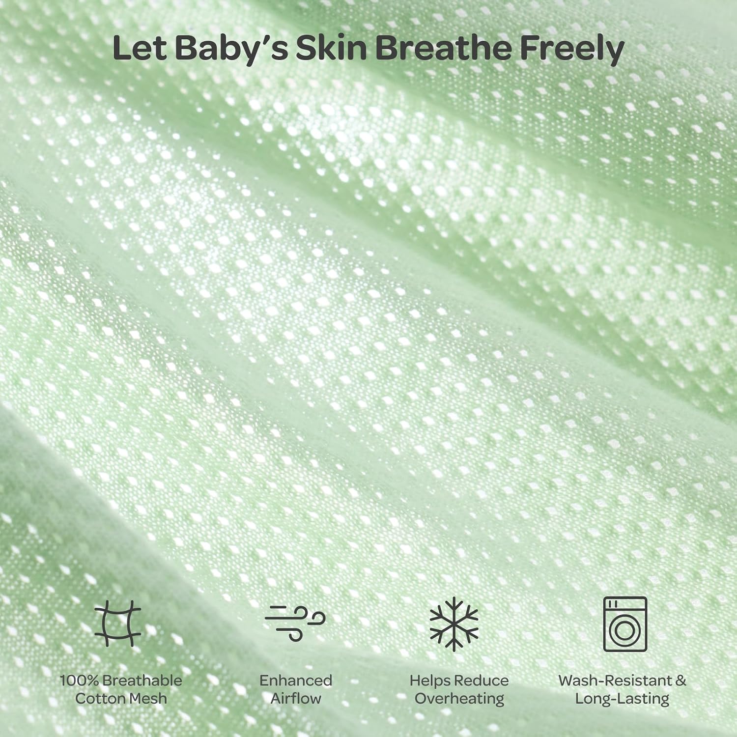 Momcozy Airflow Baby Swaddle, 100% Cotton Lightweight & Ultra Breathable, Ideal for Hot Sleeper Baby, Reduce Startle Reflex, Newborn Boys Girls Registry Essentials, 2-Pack
