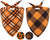 2PCS Christmas Dog Bandanas – Red and Green Plaid with Tassels