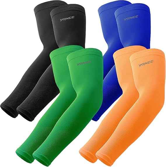 YQXCC Arm Sleeves, Cooling UV Sun Protection Sports Compression Sleeves for Men Women, Golf Basketball Arm Sleeves