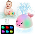 ANGGIKO Baby Bath Toys, Pool Water Table Toy for Babies, Toddler Bath Toys for Kids Ages 1-3, Light Up Whale Bath Toy Sprinkler 1 Year Old Boy Girl Gift Summer Bathtub Fountain Baby Toy 6-12-18 Months