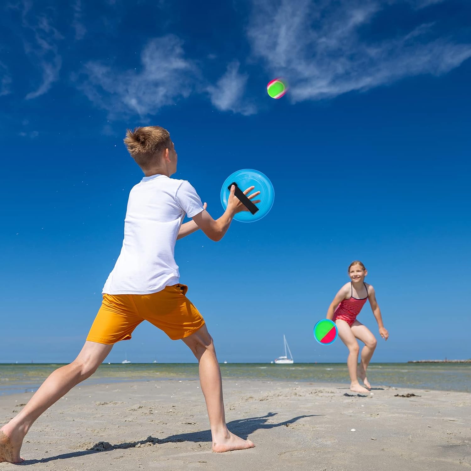 Ayeboovi Toss and Catch Ball Outdoor Beach Pool Toys for 3 4 5 6 7 8 Year Old Boys Girls Birthday Gifts Easter Basket Stuffers Outside Yard Games for Kids and Family Activities