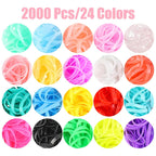 2200 Pcs Elastic Hair Ties, Mini Rubber Bands with Hair Tail Tools and Comb, Hair Accessories for Women, Girls, Toddlers, Babies