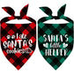 Christmas Dog Bandana Set – 2 Pack Red & Green Plaid Pet Scarf