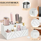 Hair Tool Organizer, Hair Dryer Holder with Drawer, Bathroom Countertop Organizer for Bathroom Accessories, Blow Dryer Organizer for Hair Styling Tools, Vanity Organizer for Bathroom, Vanity, Kitchen