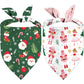 Christmas Dog Bandana Set – 2 Pack Red & Green Plaid Pet Scarf