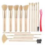 Real Perfection Makeup Brush Set 16 Pcs with 1 Eyebrow Razor Premium Synthetic Foundation Powder Concealers Eyeshadow Blush Makeup Brushes Make up Brushes Kit