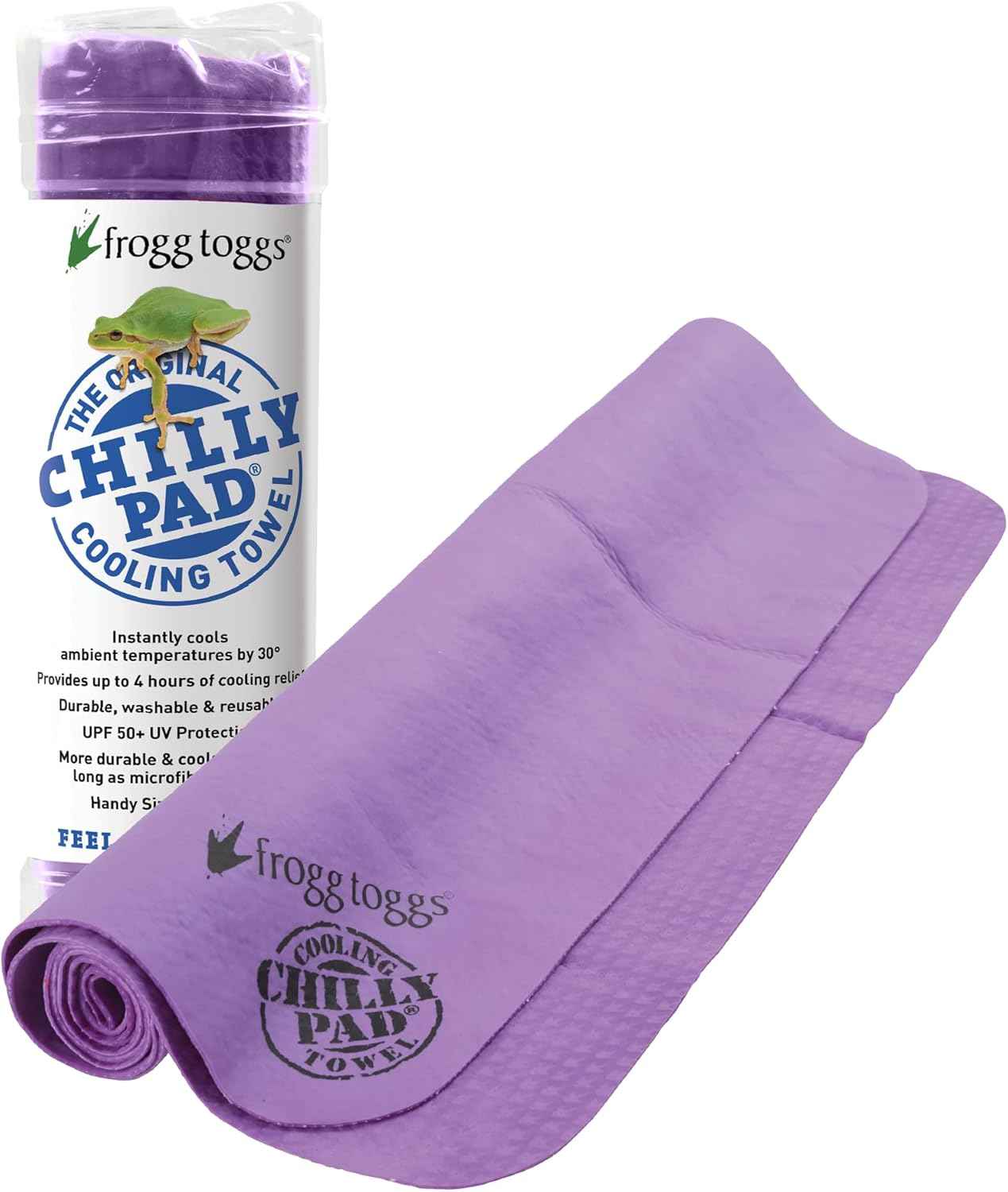 FROGG TOGGS Chilly Pad, Instant Cooling Towel, Long Lasting, Reusable, Sports and Outdoors Neck Towel 33x13