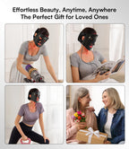 Red Light Therapy Mask for Face – 4 Light Modes with 850nm NIR, Red & Blue LED Light Therapy, 2600mAh Rechargeable LED Face Mask for Radiant Glow at Home