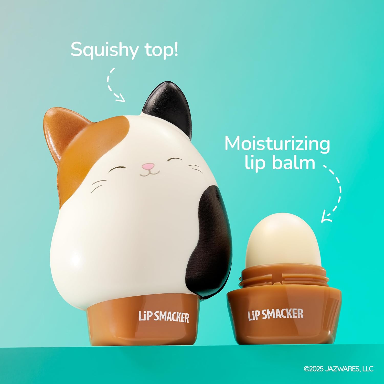 Lip Smacker Squishmallows Moisturizing Lip Balm, Fun Soft Squishy Collectible Top, Hydrates & Smooths