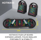HOTWAVE Push Up Board Fitness, Portable Foldable 20 in 1 Push Up Bar at Home Gym, Pushup Handles for Floor. Professional Strength Training Equipment For Man and Women