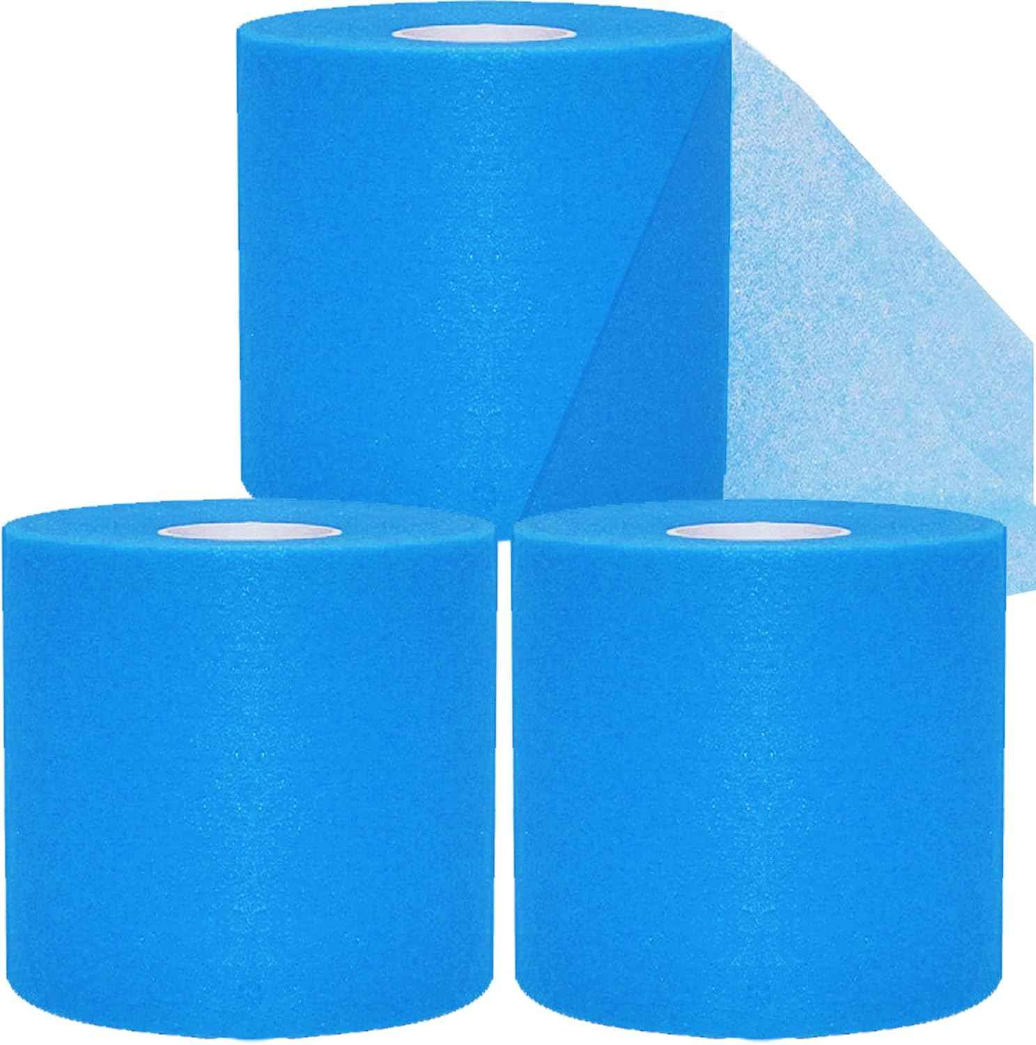 Pre Wrap Tape Athletic,3 Rolls X 22 Yards Beige Prewrap Headbands for Hair,Foam Underwrap Sports Wrap
