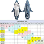 inkArts Shark Blanket Hoodie Onesie for Adult & Kid, Wearable Shark Sleeping Bag, Soft Cozy Onesie Costume