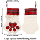 Christmas Pet Stockings – Cat Dog Paw Plaid Fireplace Hanging Decor