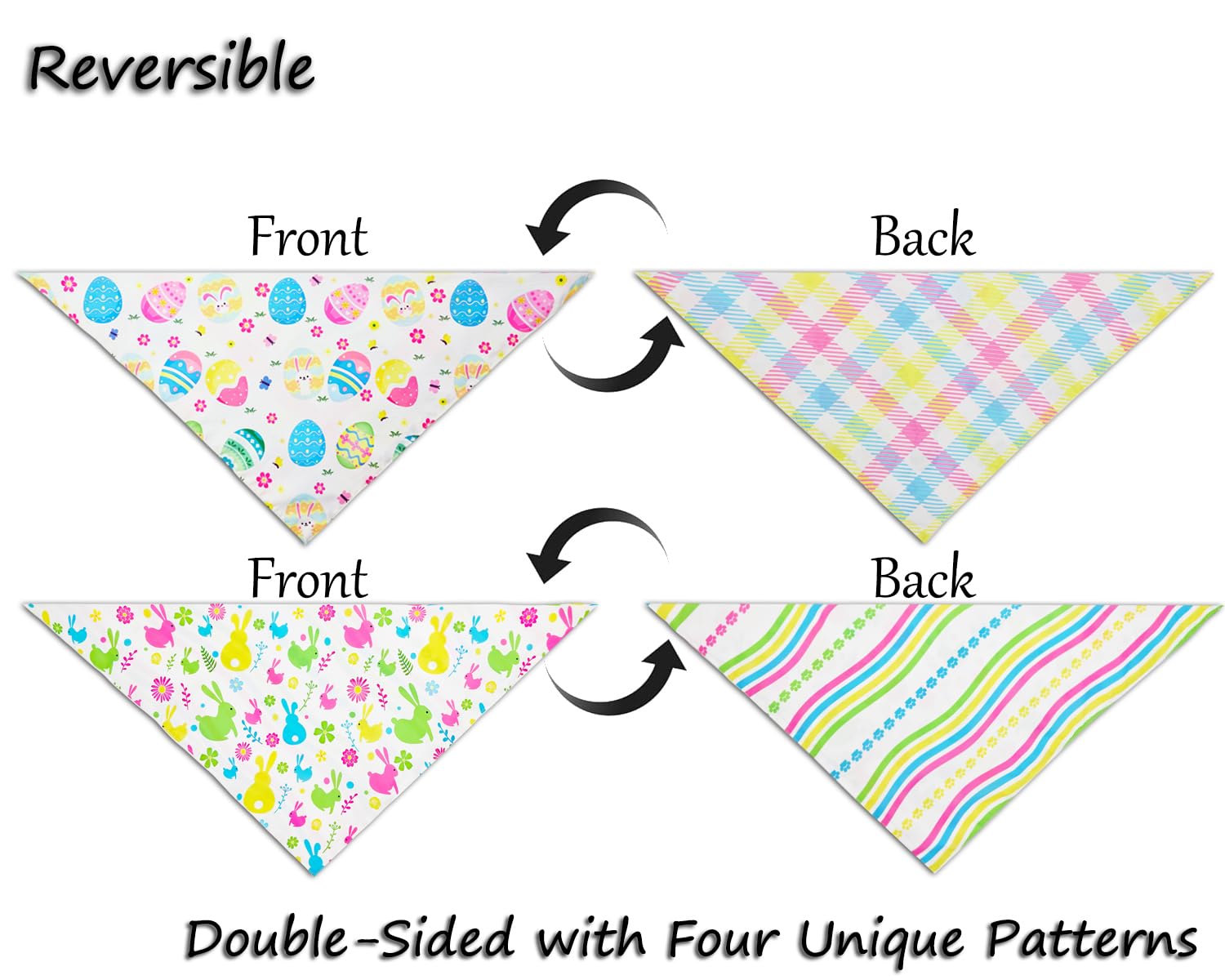 2PCS Christmas Dog Bandanas – Red and Green Plaid with Tassels