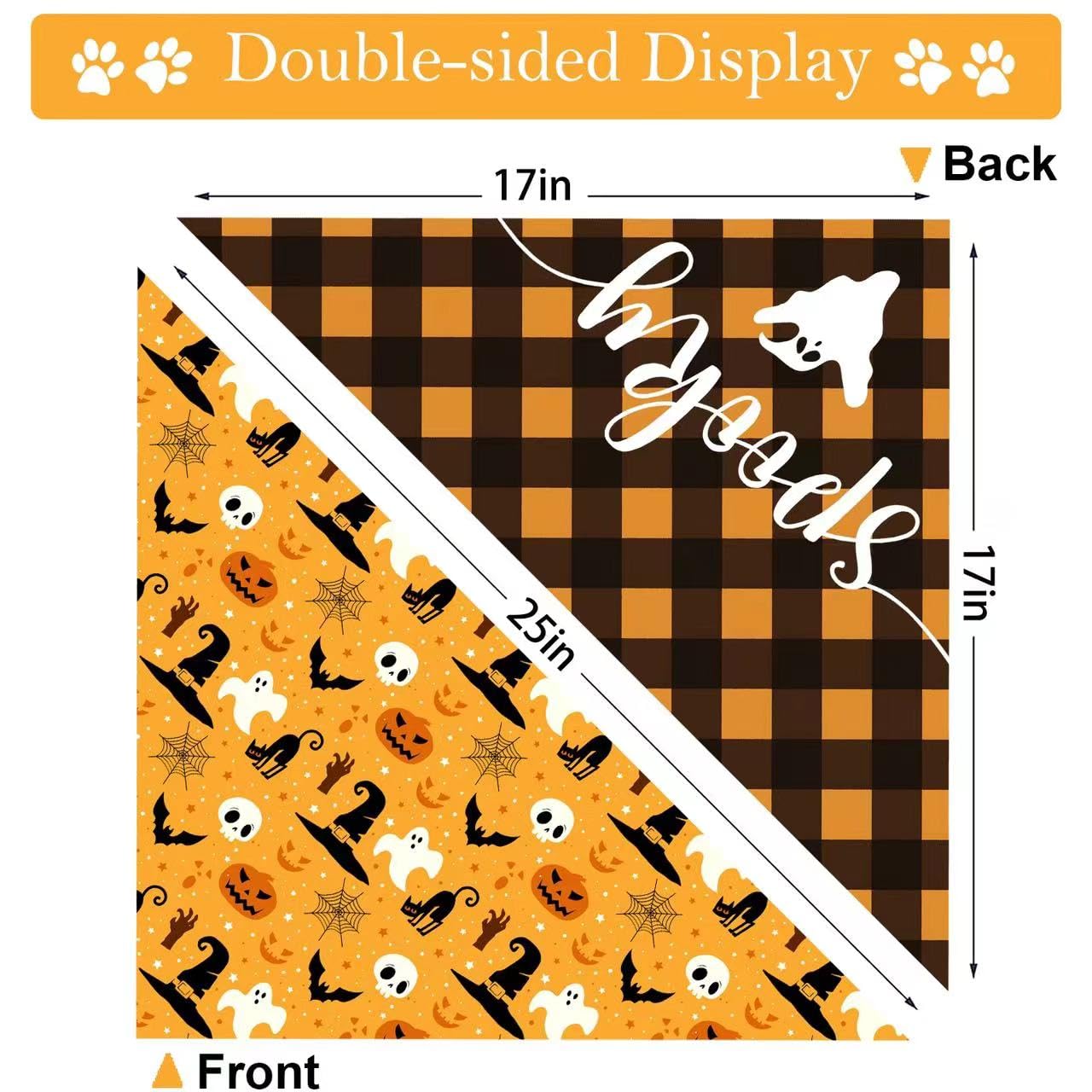 Christmas Dog Bandana Set – 2 Pack Red & Green Plaid Pet Scarf