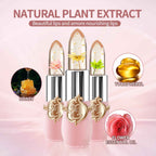 6 Pcs/Set Flower Jelly Lipstick Set Temperature Change Moisturizer Long Lasting Nutritious Shimmer Lip Balm Magic Color Change Lip Gloss (Color Changing Lipstick Set B)