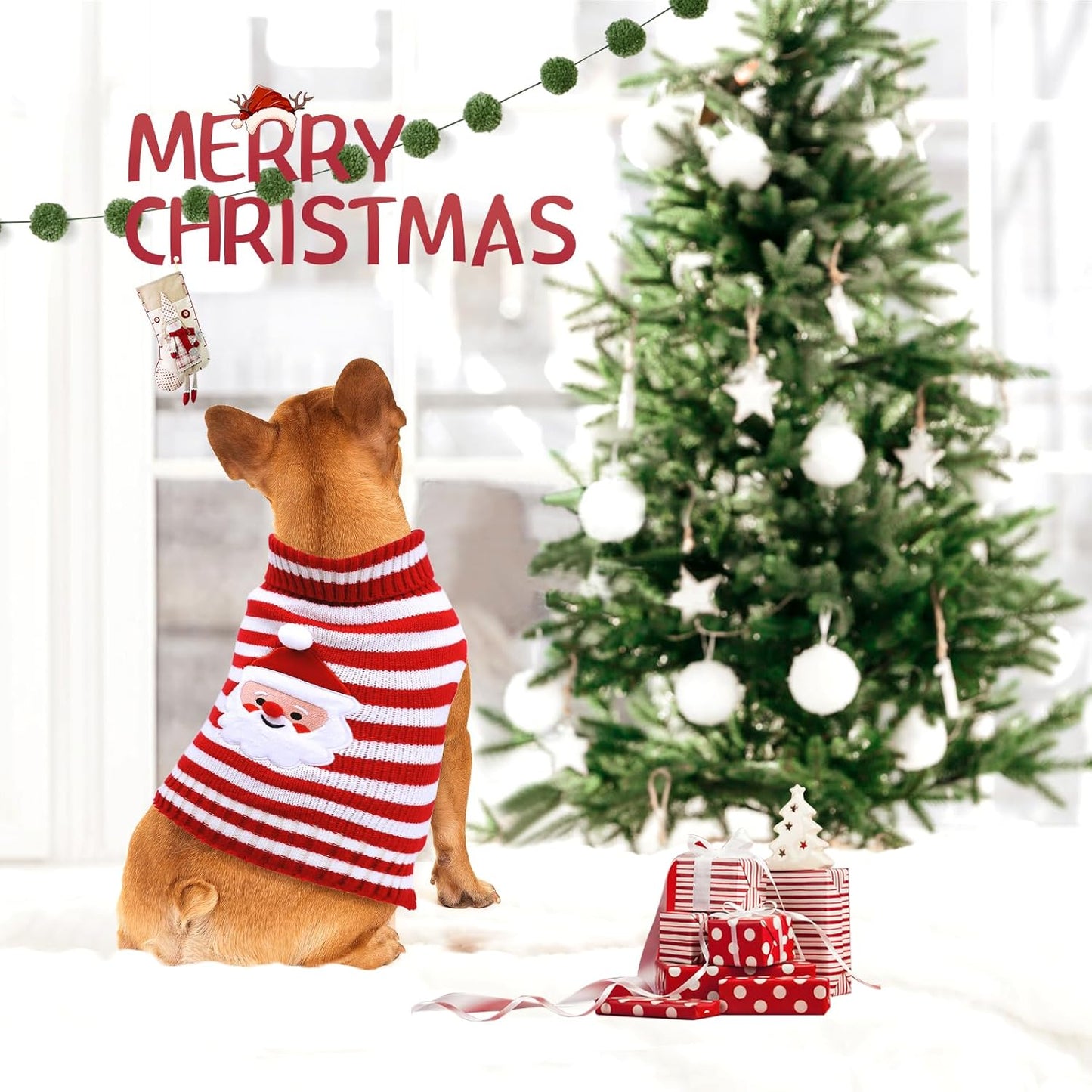 3 Pack Dog Sweater Set – Festive Dog Sweaters for Holidays