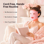 Red Light Therapy for Face – Cordless LED Face Mask with 4 Light Modes (NIR 850nm, Red 630nm, Blue, Amber), 272 LEDs, 10-Min Timer, Rechargeable for Glowing Skin at Home