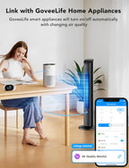 GoveeLife Smart Air Quality Monitor with PM2.5 H5106, LED Display Wired | Indoor temperature humidity sensors, 2s refresh, 2-year data storage, for home & office, 2.4G Wi-Fi only