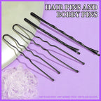 Teenitor 300pcs Bobby Pins Hair Pins Kit, 100pcs Bobby Pins 100 Hair Pins for Women for Buns, 100pcs Hair Bands, 2" 2.36", Bobb y Pins for Gray Hair 2" 2.75"