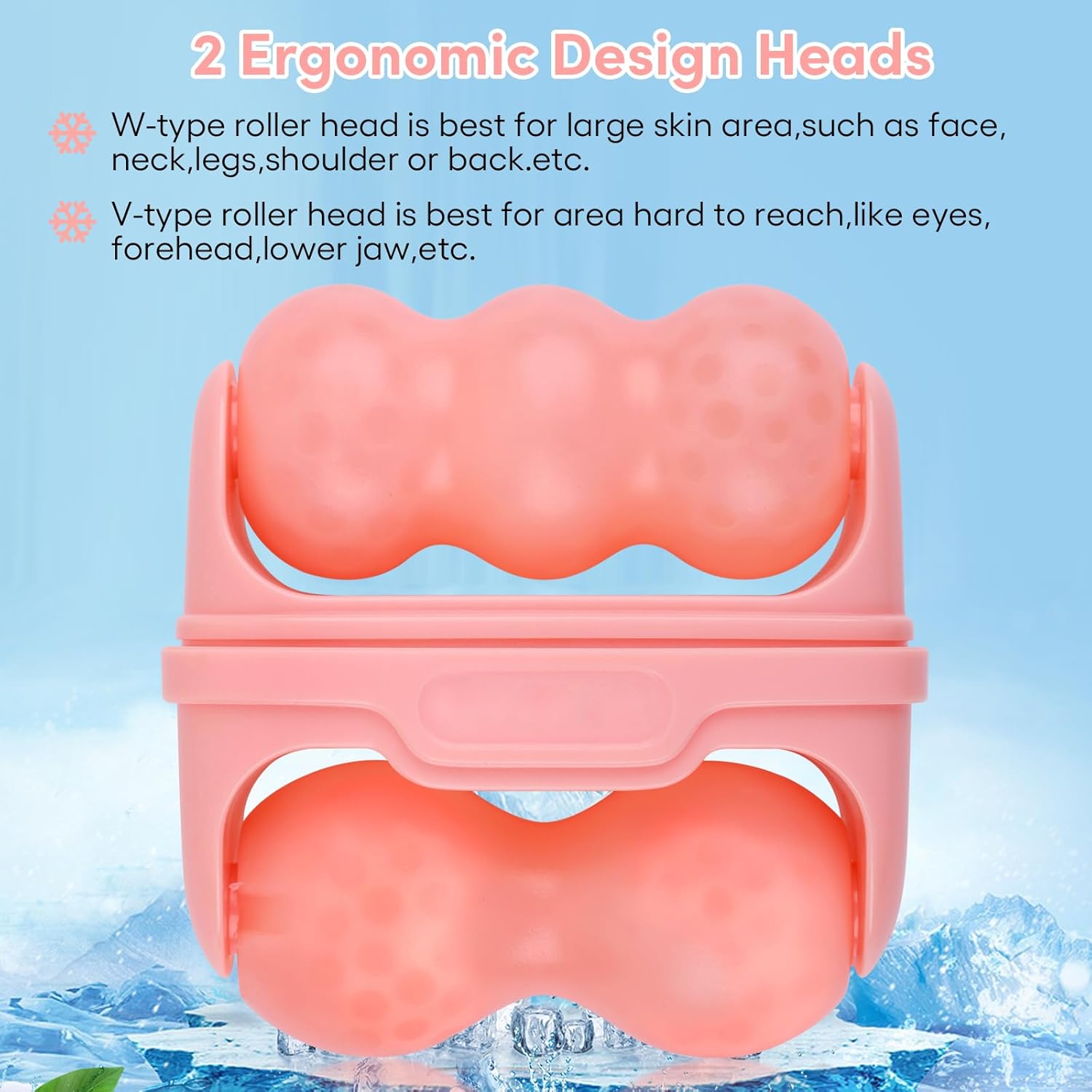 Fronnor Ice Roller for Face,Eyes,Cooling to Tighten Brighten Complexion,Soothing Skin Care Tool,Massager Under Eye Puffiness,Gift for Women