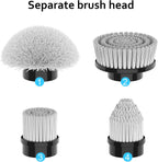 TUYU Replaceable Brush Heads Electric Spin Scrubber,4 Pack Brush Heads & 4 pcs Extra Brushes Kit, Cordless Spin Scrubber Power Cleaning Brush for Bathroom Floor
