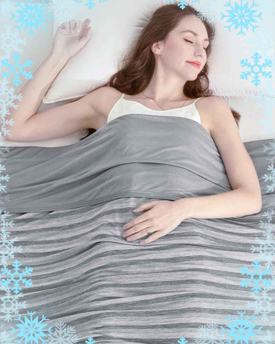 Ailemei Direct 【Upgraded Fabric Cooling Throw Blanket for Hot Sleepers, Lightweight Breathable Summer Bed Blankets, Q-Max >0.5 Jade Fiber,Keep Body Cool Hot Flashes Night Sweats,50"x70"