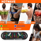 HOTWAVE Push Up Board Fitness, Portable Foldable 20 in 1 Push Up Bar at Home Gym, Pushup Handles for Floor. Professional Strength Training Equipment For Man and Women