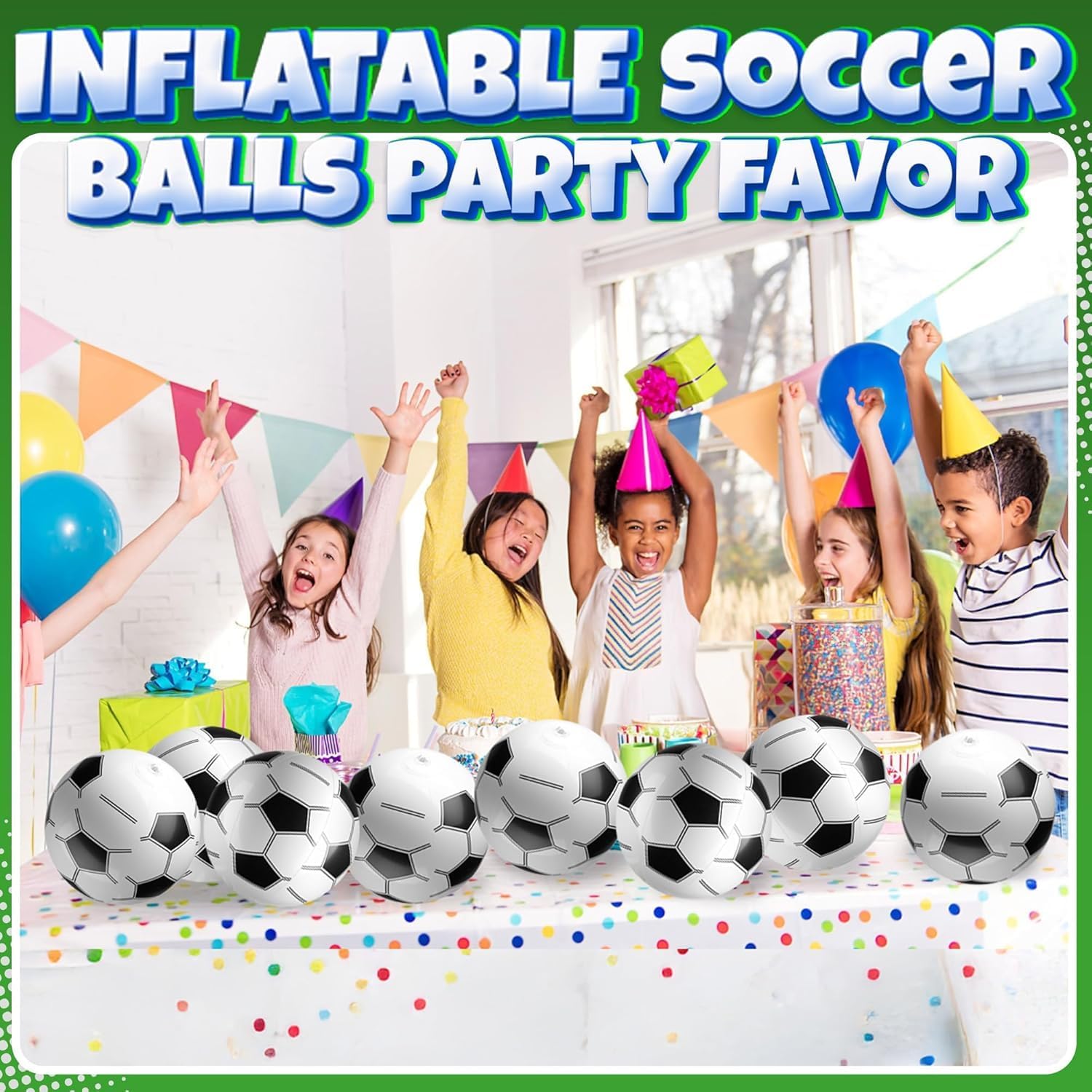 Inflatable Balls (Pack of 12) 16-inch, Beach Balls Bulk for Beach Toys & Birthday Party Decorations & Party Favors for Kids, Goodie Bags Stuffers