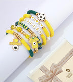 Soccer Cup Soccer Bracelets for Women Men, Stackable Soccer Jewelry Game Day Fan Accessories Gifts for Soccer Fans