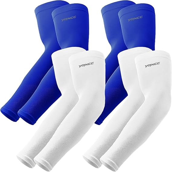 YQXCC Arm Sleeves, Cooling UV Sun Protection Sports Compression Sleeves for Men Women, Golf Basketball Arm Sleeves