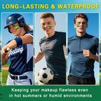 3 in 1 Colors Face Body Paint Sticks for Soccer,Football,Softball,Baseball,High Pigment & Waterproof Eye Black Stick Makeup