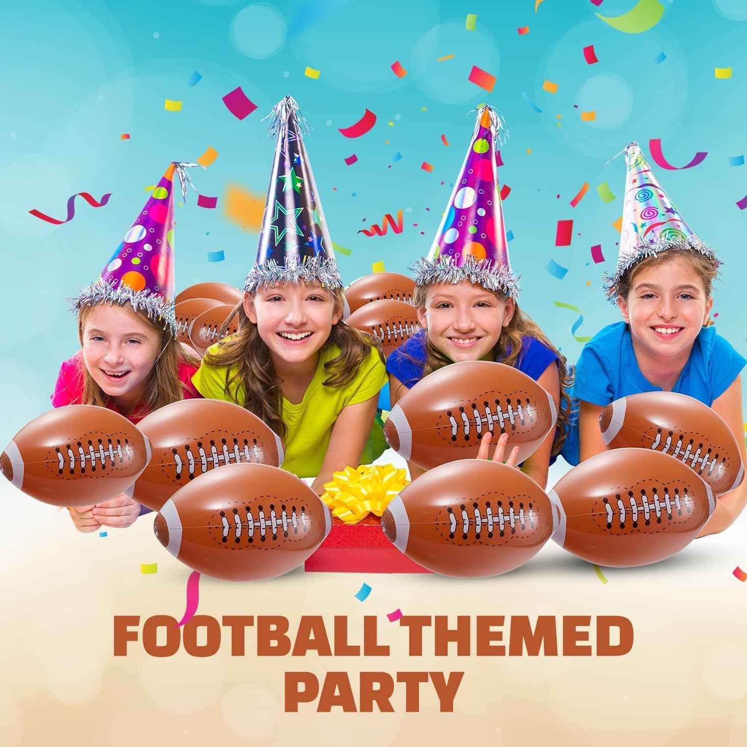 Inflatable Balls (Pack of 12) 16-inch, Beach Balls Bulk for Beach Toys & Birthday Party Decorations & Party Favors for Kids, Goodie Bags Stuffers