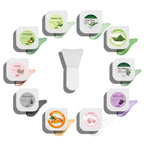 ClayCo! 10 Piece Clay Mask Variety Kit for Men & Women Facial and Skin Care, Clay Face Mask Set (Rose, Dead Sea, Green Tea, Aloe Vera, 24K Gold)