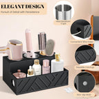 Hair Tool Organizer, Hair Dryer Holder with Drawer, Bathroom Countertop Organizer for Bathroom Accessories, Blow Dryer Organizer for Hair Styling Tools, Vanity Organizer for Bathroom, Vanity, Kitchen
