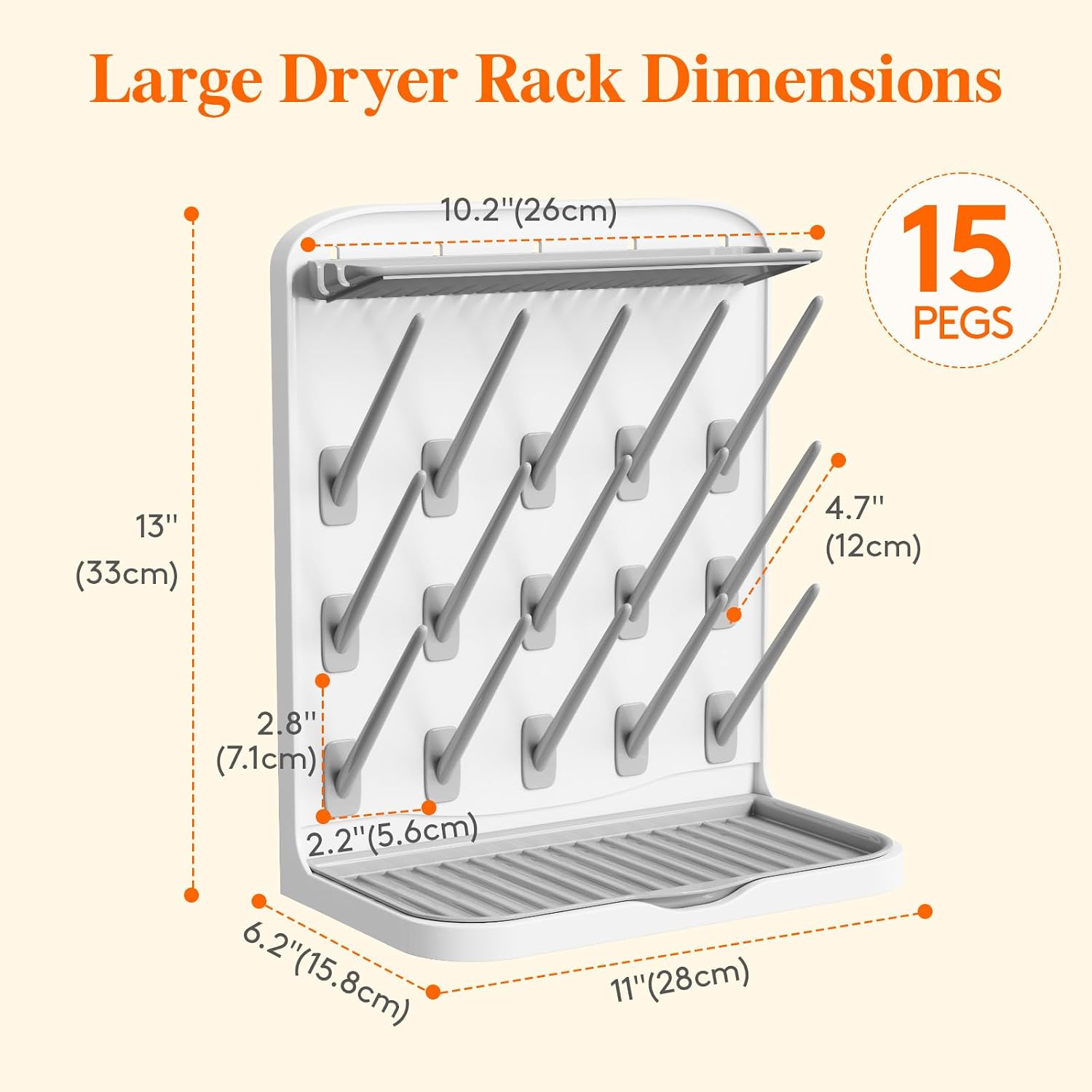 Lifewit Large Baby Bottle Drying Rack, Newborn Essentials Must Haves, Bottle Storage Organizer for Countertop, Cabinet, Rack Dryer Holder for Pacifiers, Pump Parts, Baby Stuff