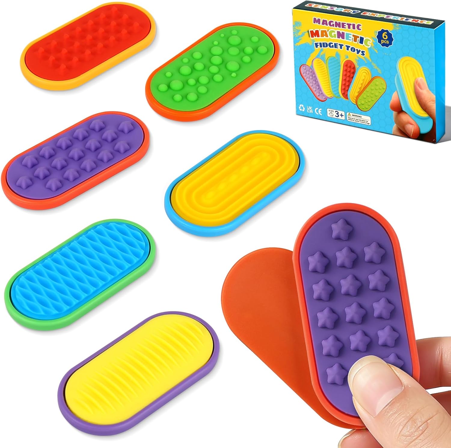 Ziogogco Silicone Magnetic Slider Toys，for Adults & Teens, Relieves Stress and Anxiety in Children with Autism. A Must-Have Toy for Office Desk Toy, Stocking Stuffers for Women Men Teen Gift