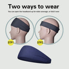 Pilamor Sports Headbands for Men (5 Pack),Moisture Wicking Workout Headband, Sweatband Headbands for Running,Cycling,Football,Yoga,Hairband for Women and Men