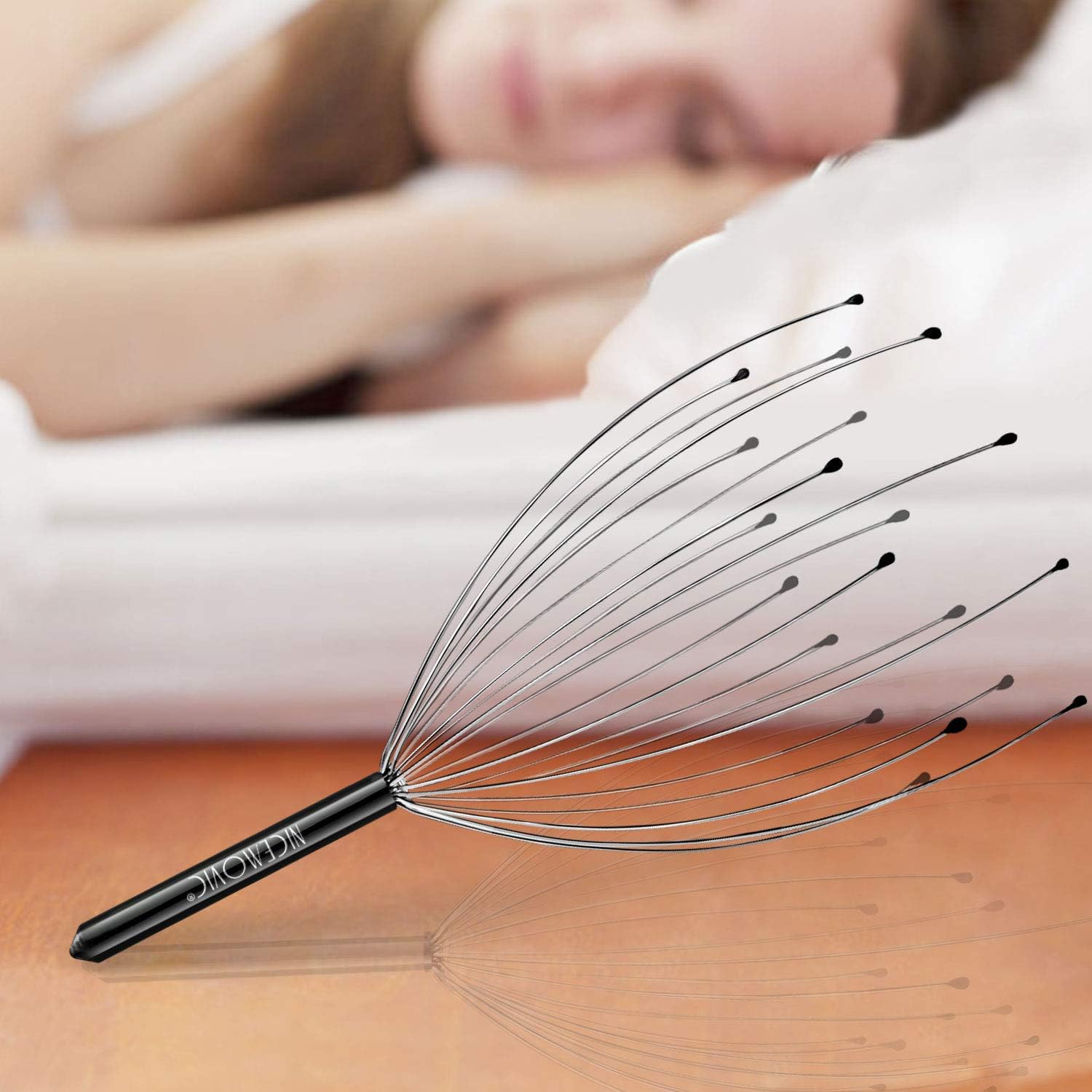 NICEMOVIC 2 Pack Head Scalp Massager, Stocking Stuffers Stress Relief Gifts for Women Men, 20 Fingers Scalp Head Scratcher for Hair Stimulation Body Relaxing