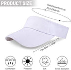 12 Pack Unisex Sports Sun Visor Adjustable UV Protection Sun Hat Cap for Beach Pool Golf Tennis
