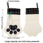 Christmas Pet Stockings – Cat Dog Paw Plaid Fireplace Hanging Decor